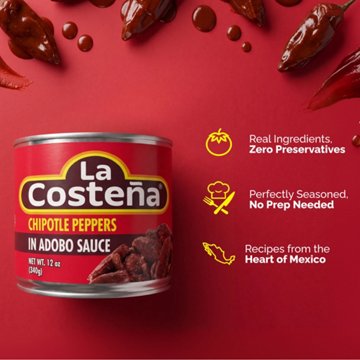 La Costena Chipotle Peppers in Adobo Sauce, 12 oz