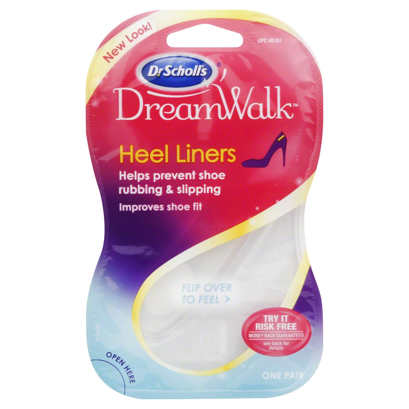 Dr. Scholl's Dream Walk Clear Gel Heel Liner Shop Foot Care at HEB