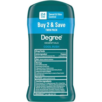 Degree Men 48 Hr Antiperspirant Solid Deodorant - Cool Rush, 2 pk , 2.7 oz