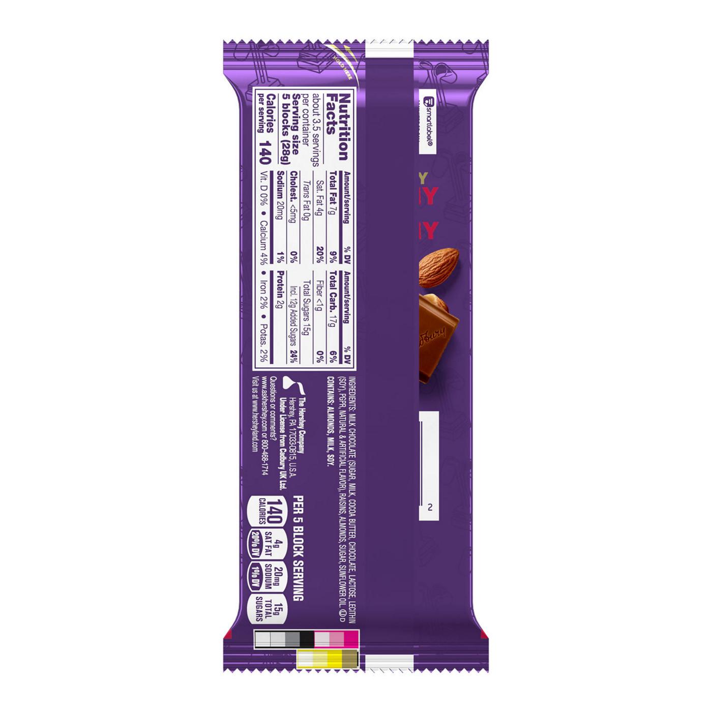 Cadbury Dairy Milk Fruit & Nut Candy Bar; image 2 of 7