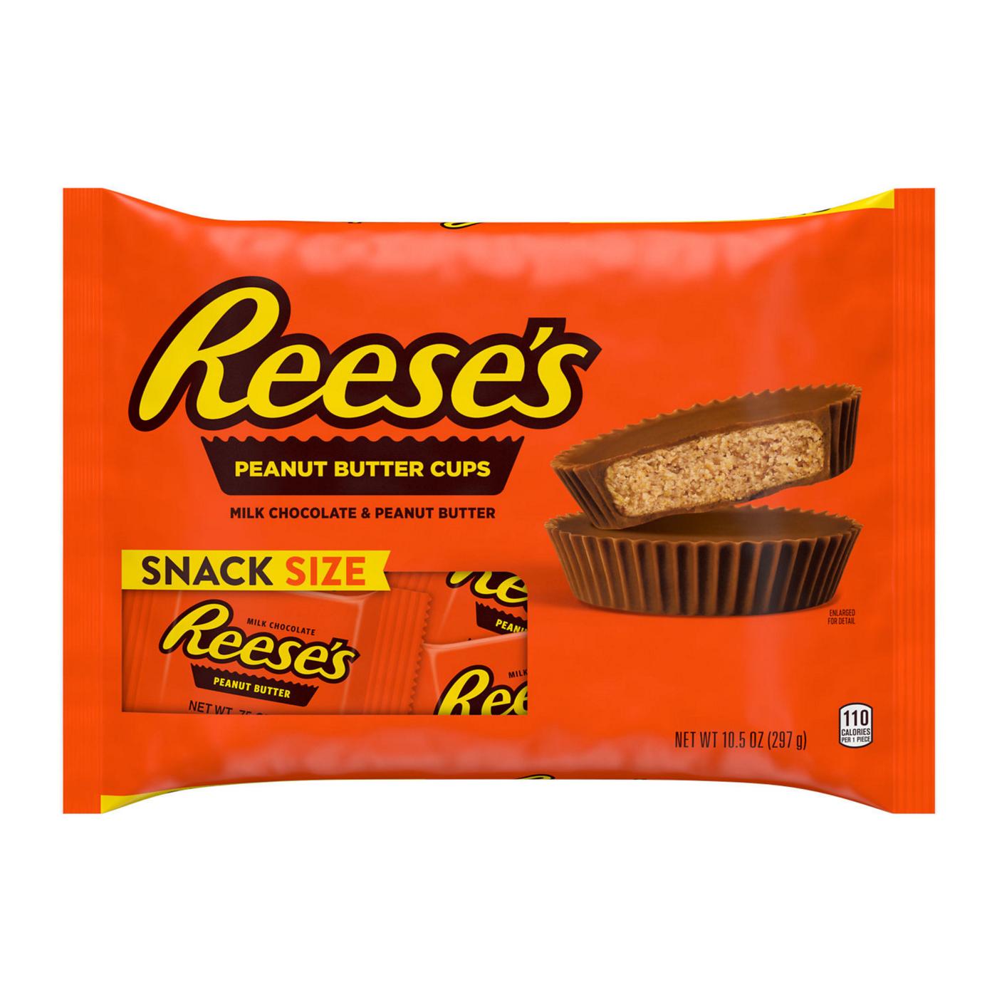 Reese's Milk Chocolate Snack Size Peanut Butter Cups Candy; image 1 of 4