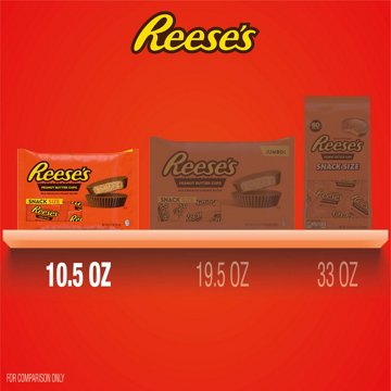 Reese's Milk Chocolate Snack Size Peanut Butter Cups Halloween Candy Bag
