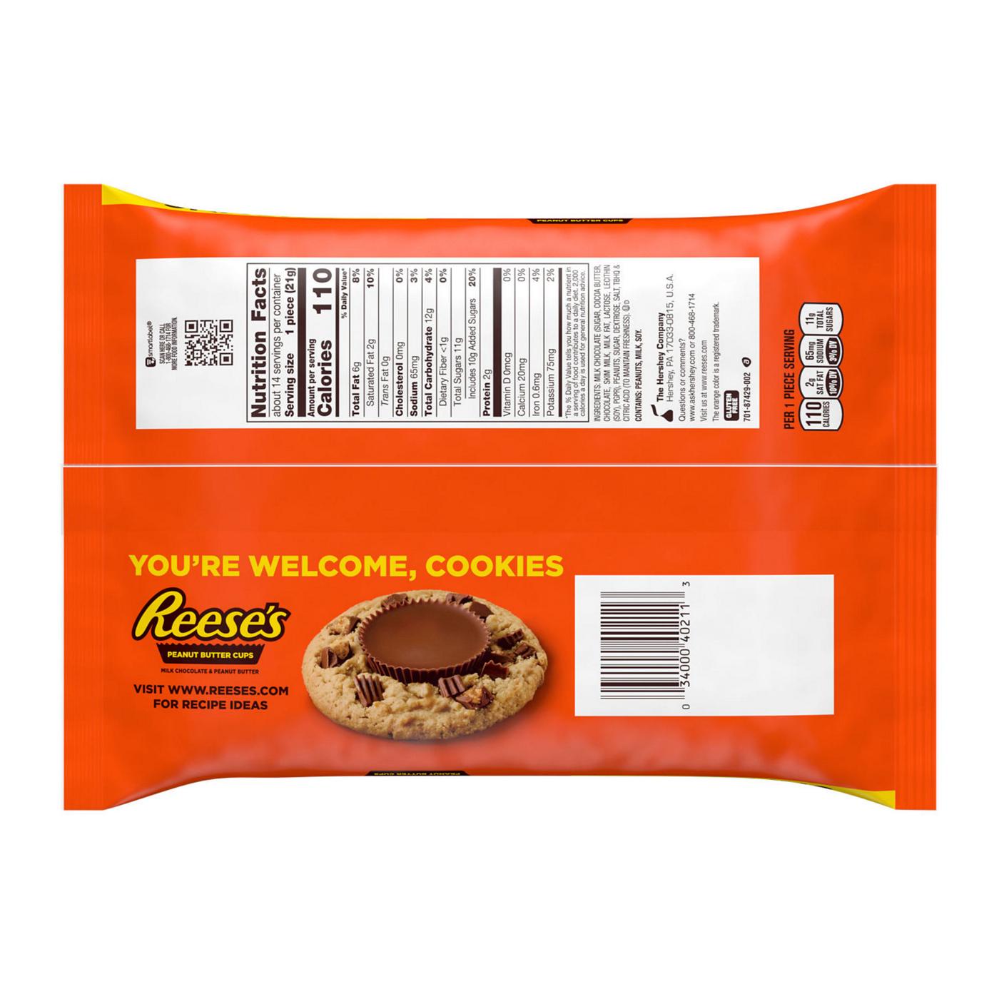 Reese's Milk Chocolate Snack Size Peanut Butter Cups Candy; image 4 of 7