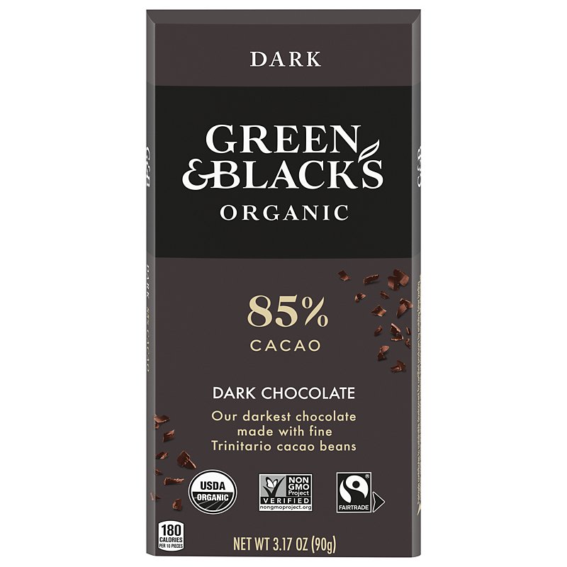 Green & Black's Organic 85% Cacao Dark Chocolate Bar - Shop Snacks & Candy  at H-E-B