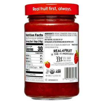 Crofter's Organic Strawberry Premium Fruit Spread, 16.5 oz