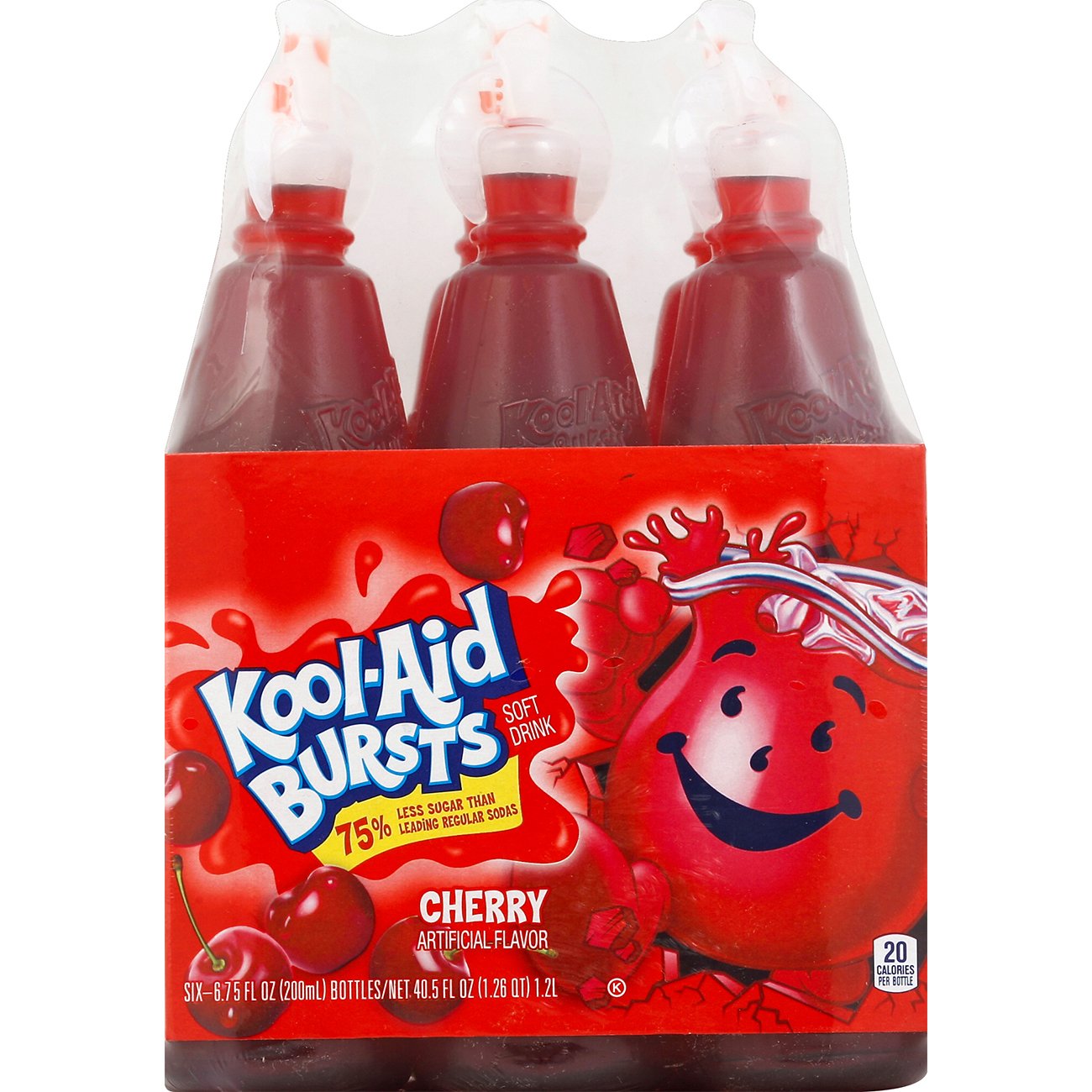 Kool Aid Bursts Cherry Soft Drink 6 75 Oz Bottles Shop Juice At H E B