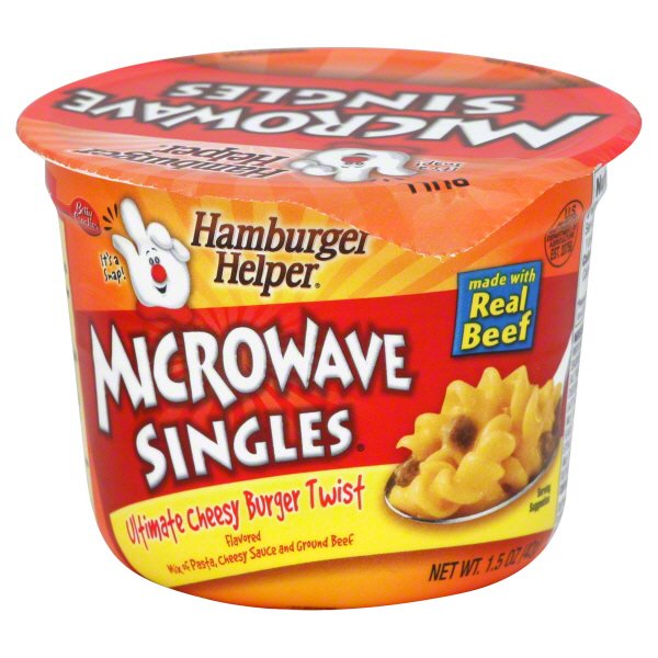 Hamburger Helper Ultimate Cheesy Burger Twist Microwave Singles - Shop ...
