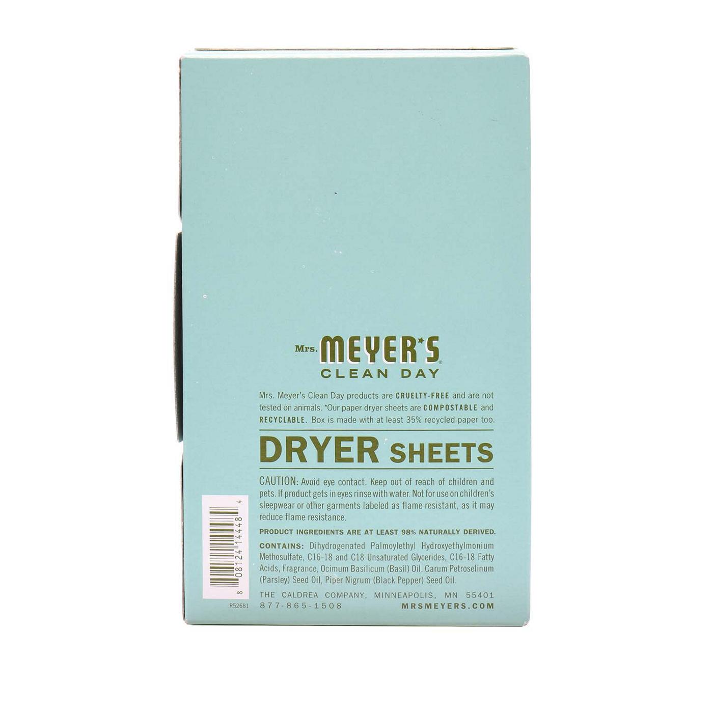 Mrs. Meyer's Clean Day Fabric Softener Dryer Sheets - Basil; image 2 of 7
