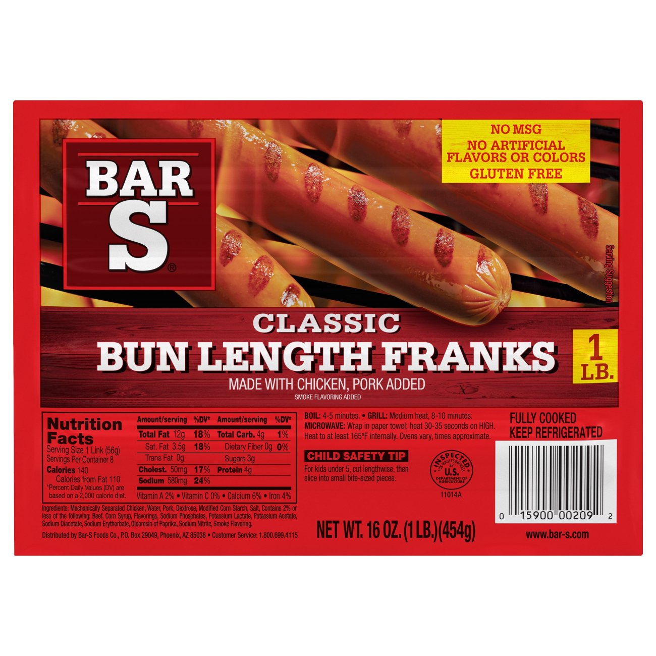 Bar S Bun Length Franks Hot Dogs Classic Shop Hot dogs at HEB