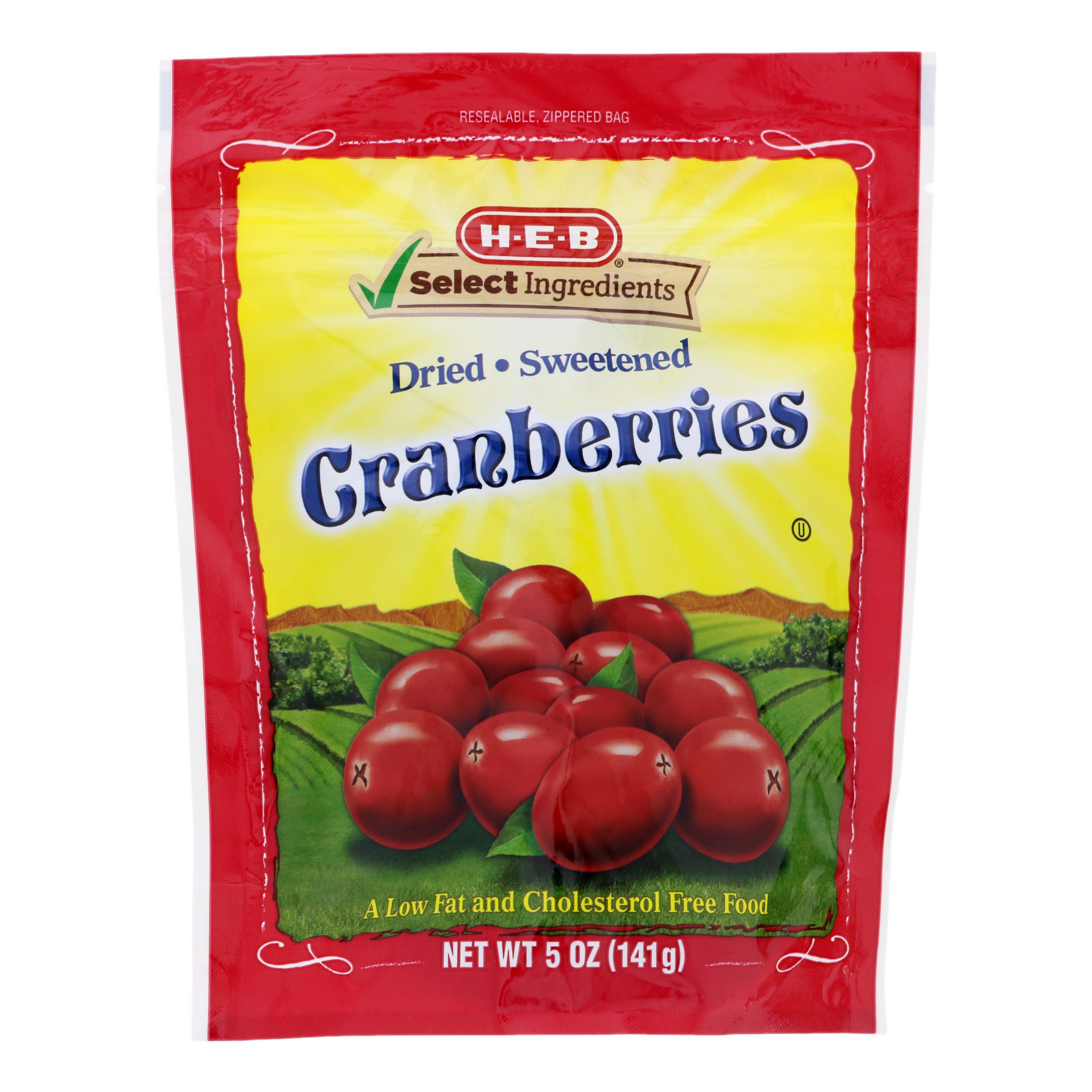 H-E-B Select Ingredients Dried Sweetened Cranberries - Shop Fruit At H-E-B