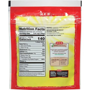 H-E-B Dried Sweetened Cranberries, 5 oz