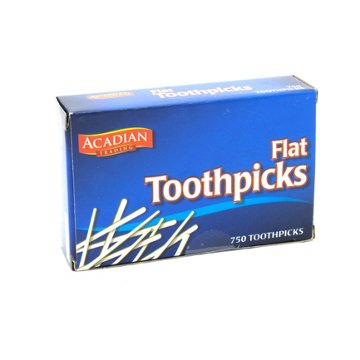 Acadian Trading Flat Toothpicks, 750 ct