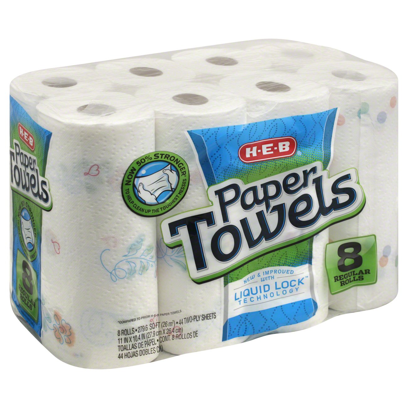 HEB Liquid Lock Technology Print Paper Towels Shop Paper Towels at HEB