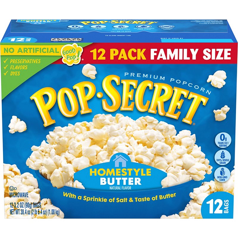dal sten Indsprøjtning Pop Secret Microwave Popcorn Homestyle Butter Flavor, 3.2 oz Sharing Bags -  Shop Snacks & Candy at H-E-B