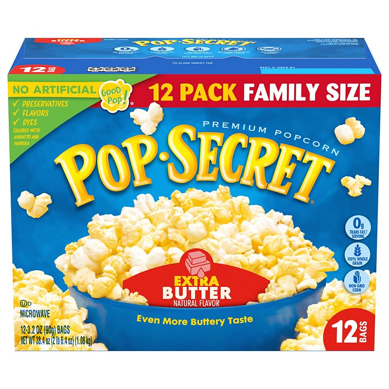Pop Microwave Extra Butter Flavor, oz Sharing Bags Shop Snacks & Candy at H-E-B