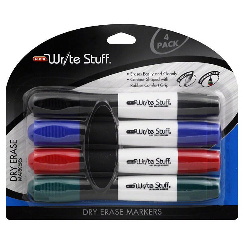 H-E-B Fine Tip Dry Erase Markers - Assorted Color - Shop