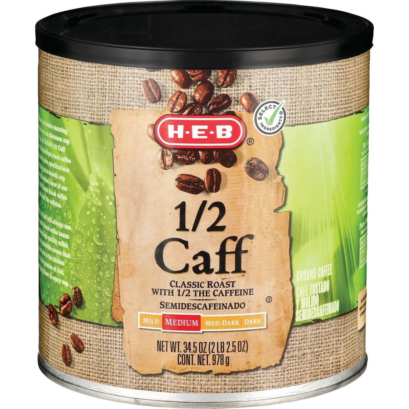 H E B 1 2 Caff Classic Roast Medium Roast Ground Coffee Shop Coffee At H E B