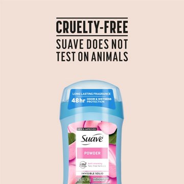 Suave  Antiperspirant Deodorant For Women, Invisible 48hr Protection - Powder, 1.2 oz
