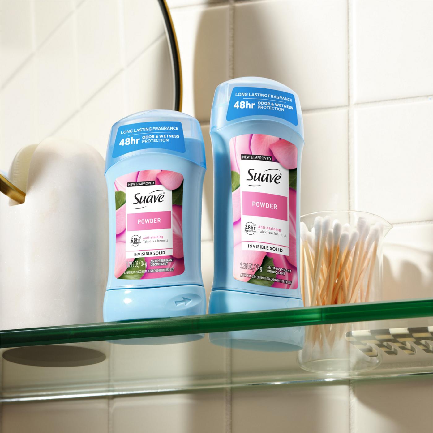 Suave  Antiperspirant Deodorant For Women, Invisible 48hr Protection - Powder; image 9 of 9