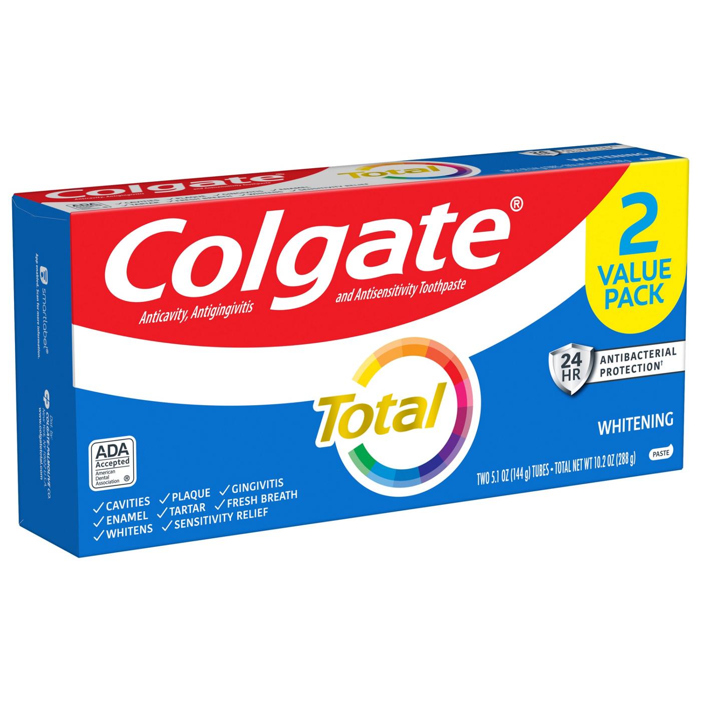 Colgate Total Whitening Toothpaste, 2 Pk; image 8 of 18