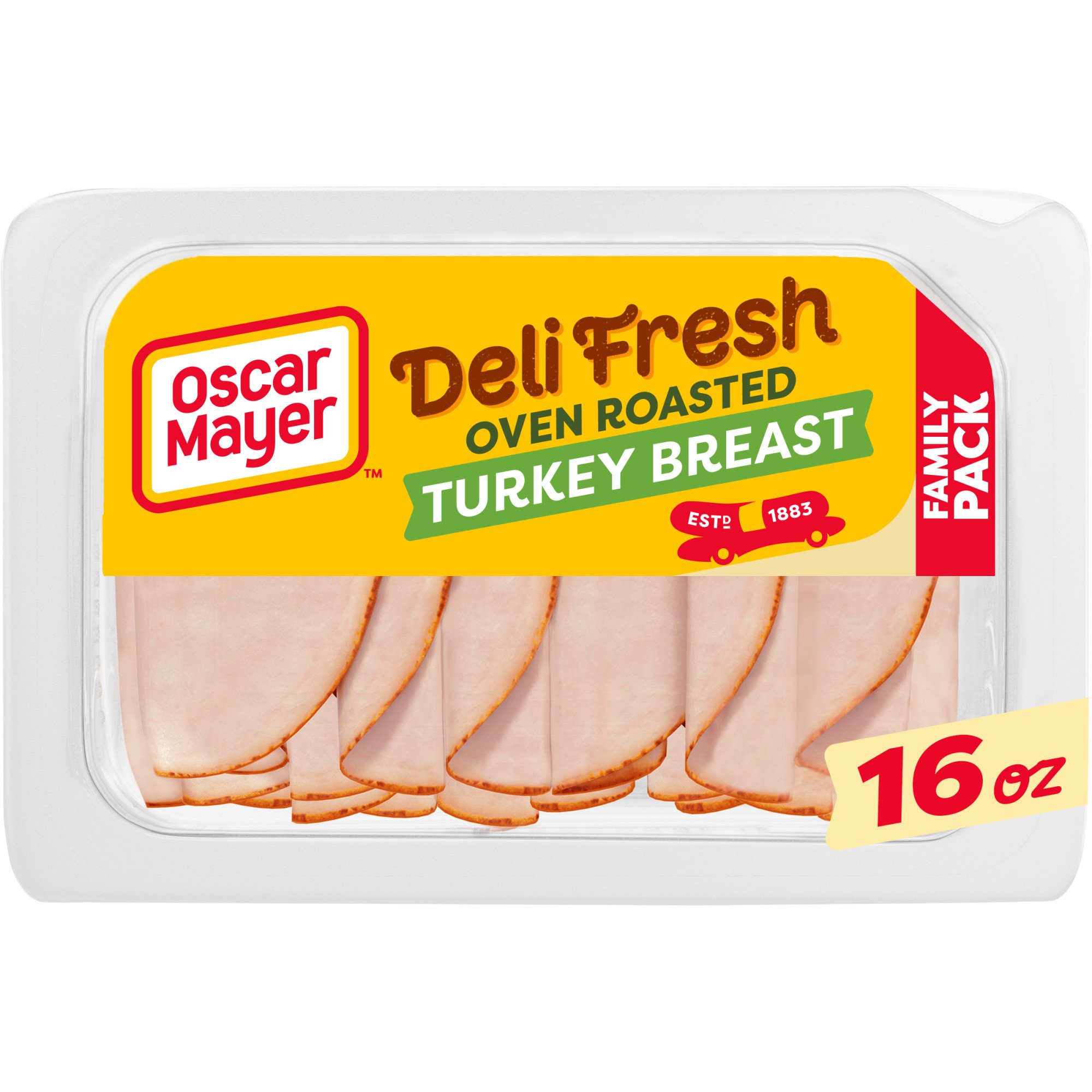 Oscar Mayer Deli Fresh Oven Roasted Sliced Turkey Breast Lunch Meat Family Pack Shop Meat at