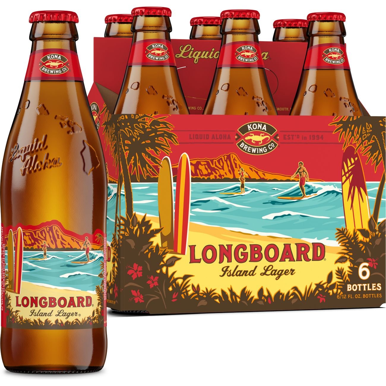 Kona Longboard Island Lager Beer 12 oz Bottles Shop Beer at HEB