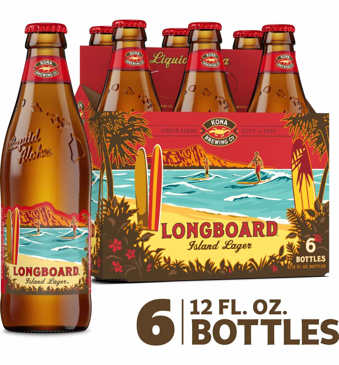 Kona Longboard Island Lager Beer 12 oz Bottles Shop Beer at HEB