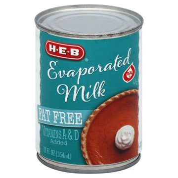 H-E-B Fat-Free Evaporated Milk , 12 oz
