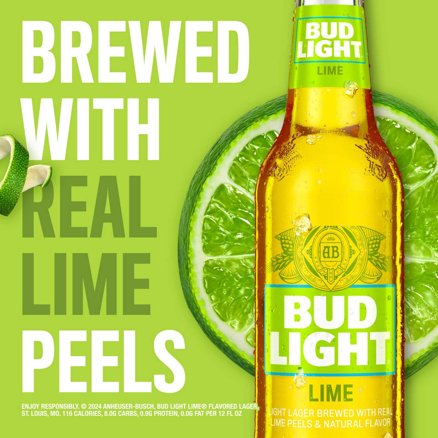 Bud Light Lime Lager Beer Bottles, 6 pack; image 2 of 5