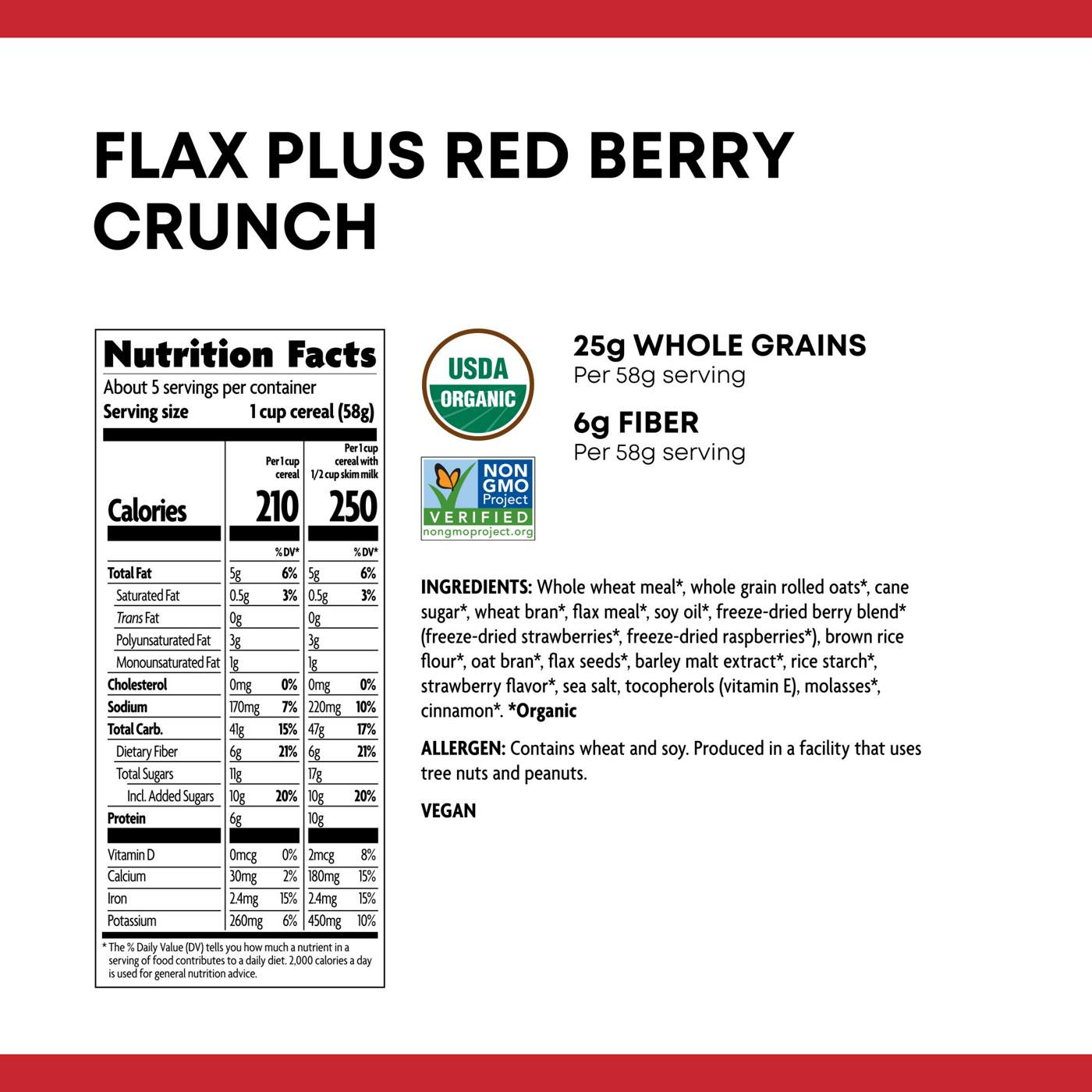 Nature's Path Organic Flax Plus Red Berry Crunch Cereal; image 6 of 6