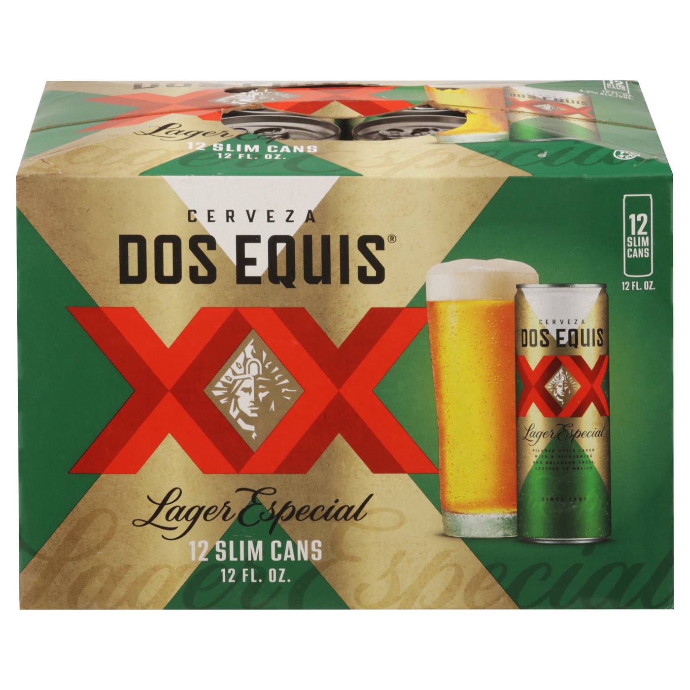 Dos Equis Lager Especial Beer 12 pk Cans; image 1 of 7
