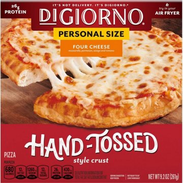 DiGiorno Hand Tossed Crust Four Cheese Frozen Personal Size Pizza, 9.2 oz