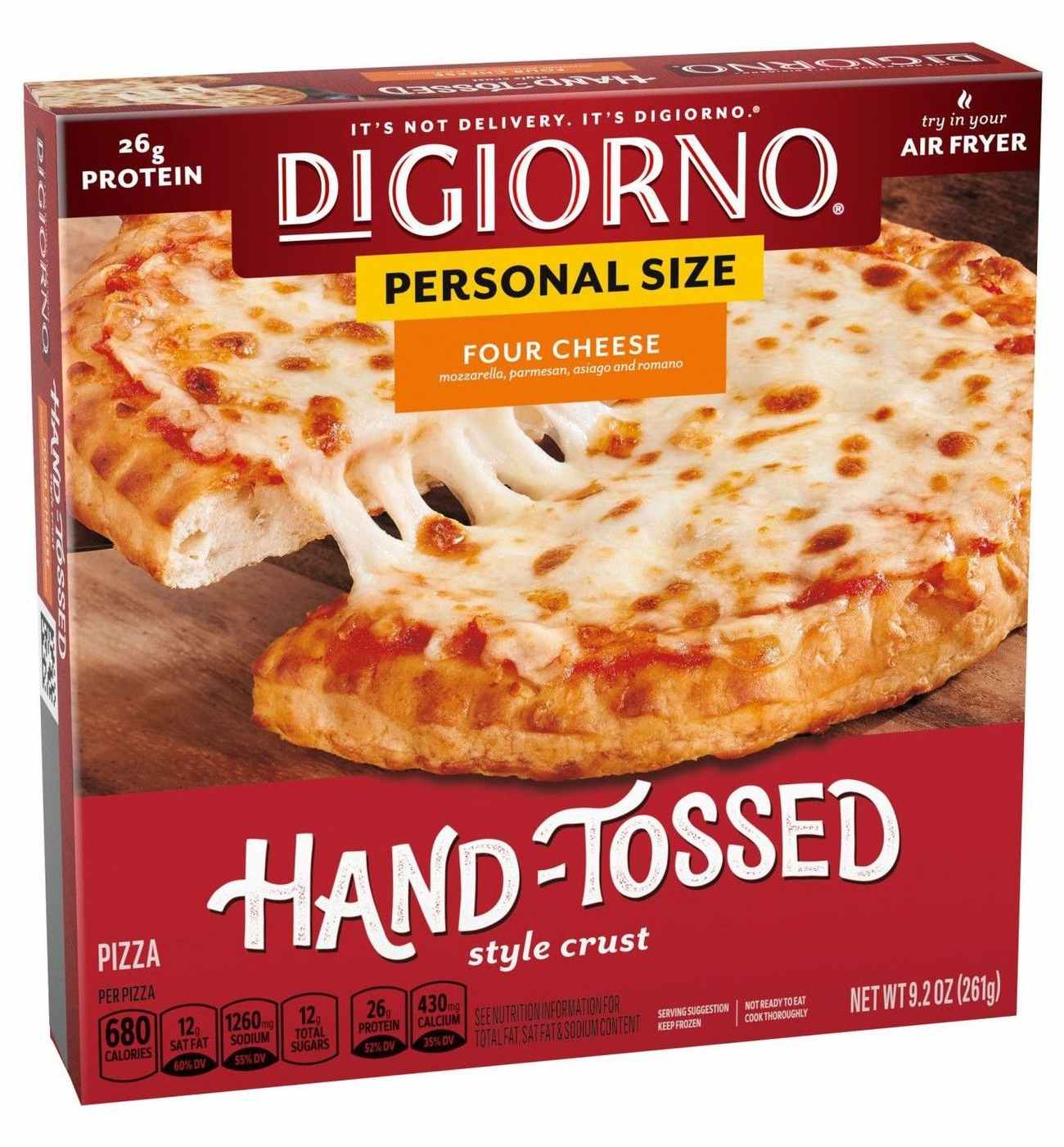 DiGiorno Hand Tossed Crust Four Cheese Frozen Personal Size Pizza; image 2 of 3