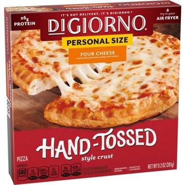 DiGiorno Hand Tossed Crust Four Cheese Frozen Personal Size Pizza, 9.2 oz