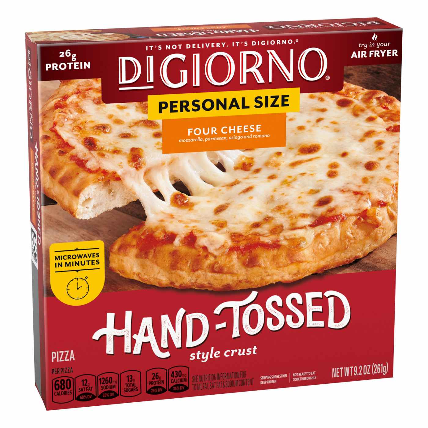 DiGiorno Hand-Tossed Crust Personal Size Frozen Pizza - Four Cheese; image 3 of 3