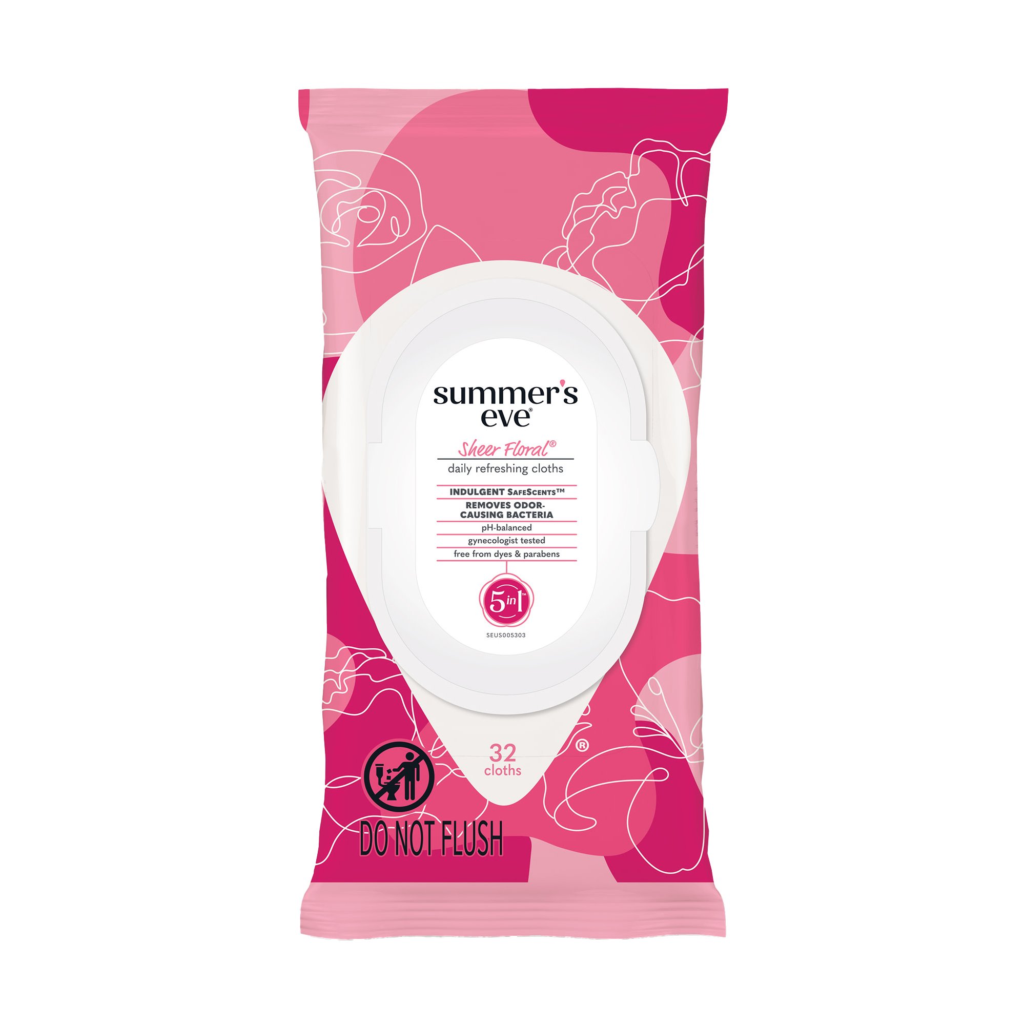 Summer's Eve Sheer Floral Cleansing Cloths Shop Wipes & Washes at HEB