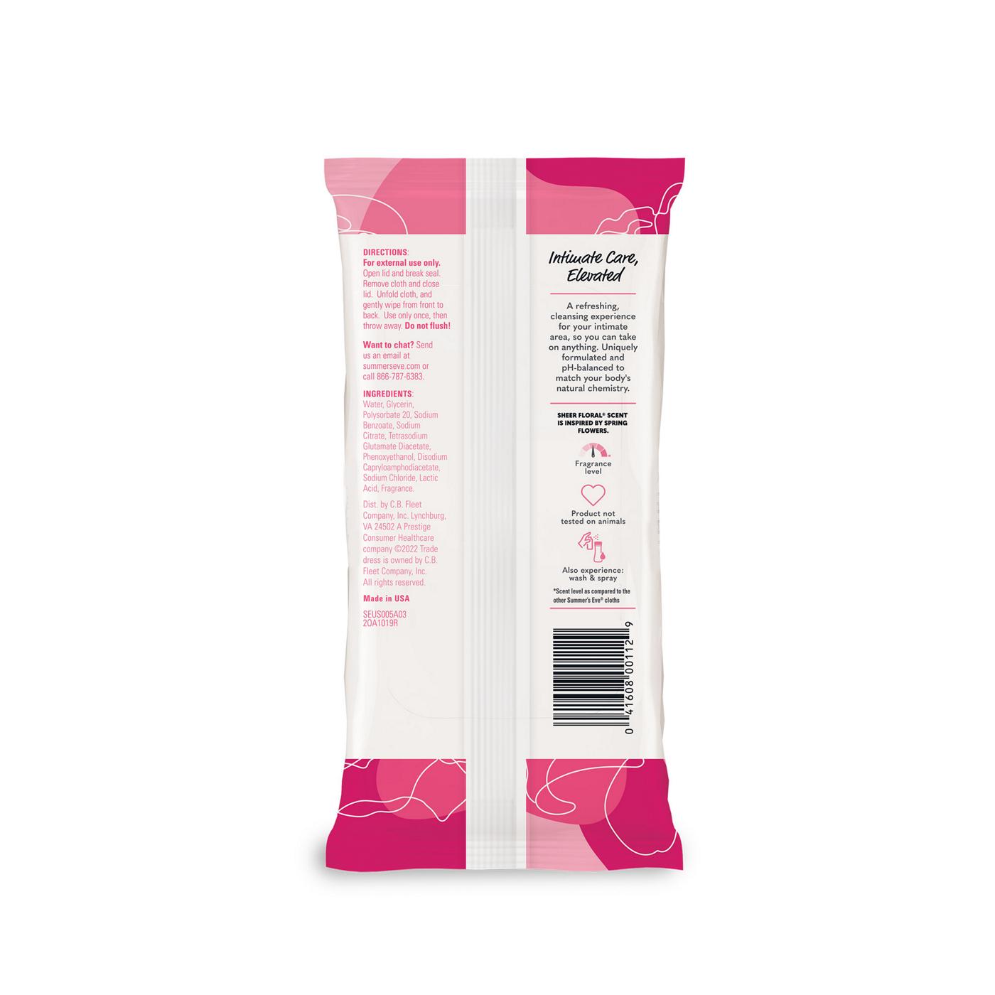 Summer's Eve Feminine Wipes - Sheer Floral; image 3 of 5