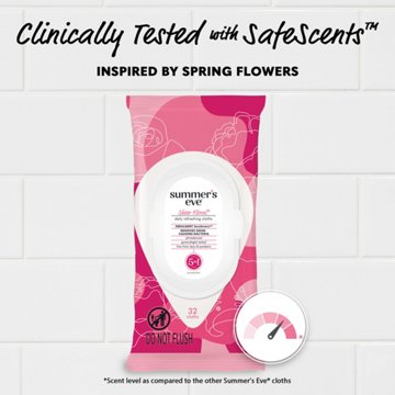 Summer's Eve Feminine Wipes - Sheer Floral, 32 ct