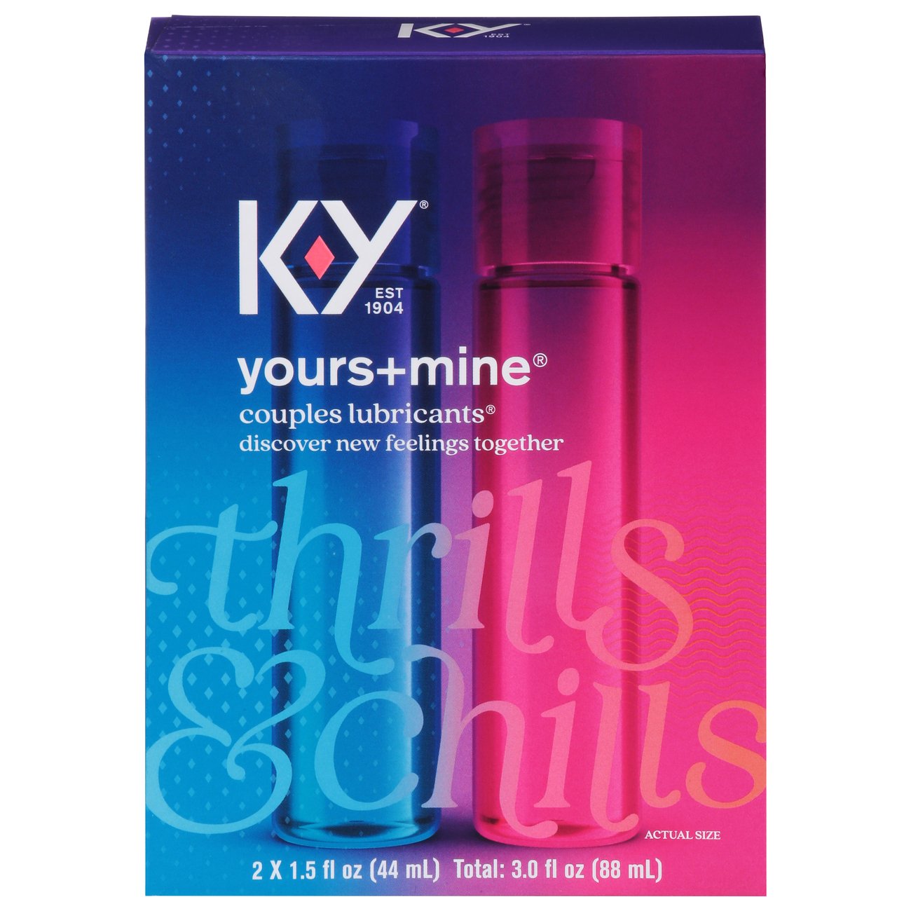 ky lubricant for him and her K-Y® Yours & Mine® Couples Lubricants®, 2 ct / 1.69 oz main image 0