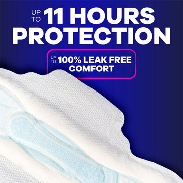 Always Maxi Pads Overnight Absorbency Unscented with Wings Size 4, 33 ct