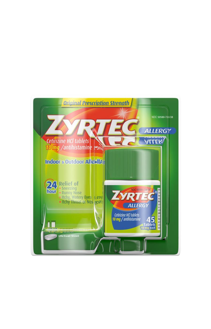 Zyrtec Tablets, 45 Count; image 1 of 7