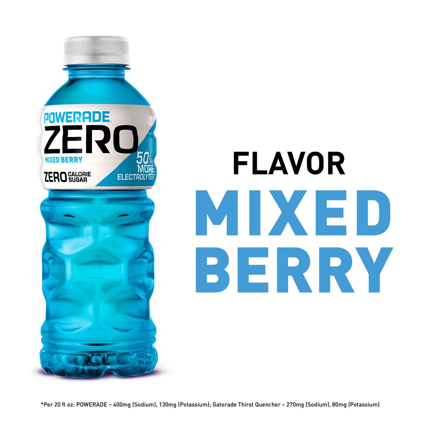 Powerade Zero Mixed Berry Sports Drink 8 pk Bottles; image 2 of 6