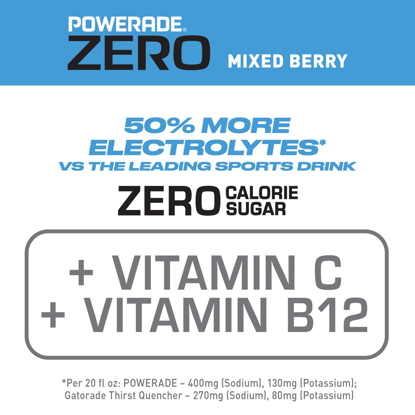 Powerade Zero Mixed Berry Sports Drink 8 pk Bottles; image 5 of 6