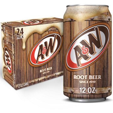 A&W Root Beer Caffeine Free Soda 24 pk Cans