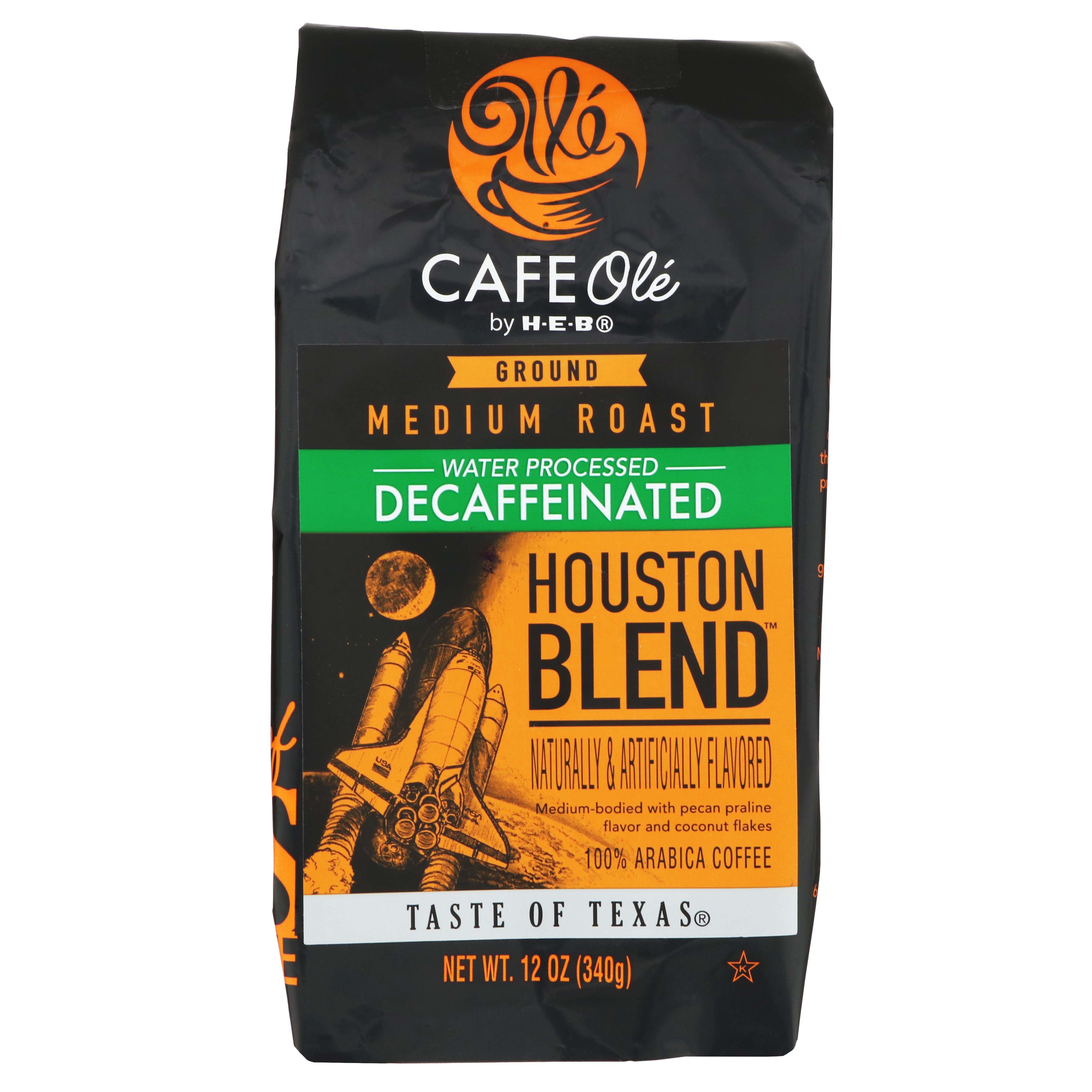 HEB Cafe Ole Houston Blend Decaf Medium Roast Ground Coffee Shop