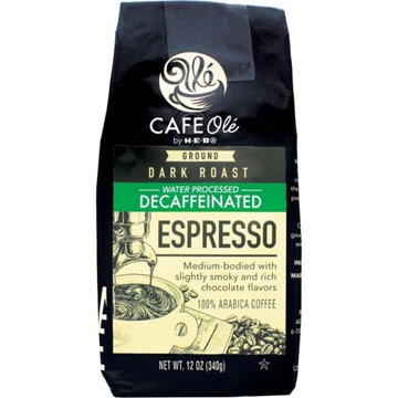 CAFE Olé by H-E-B Dark Roast Decaf Espresso Ground Coffee