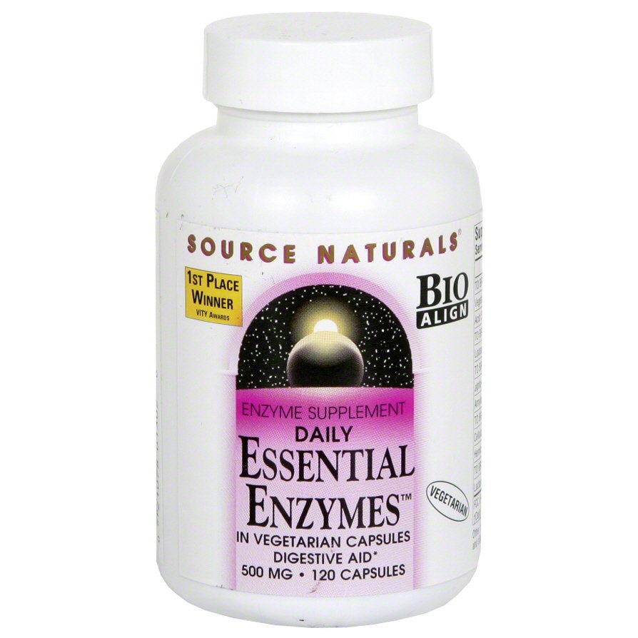 Source Naturals Daily Essential Enzymes 500 Mg Vegetarian Capsules