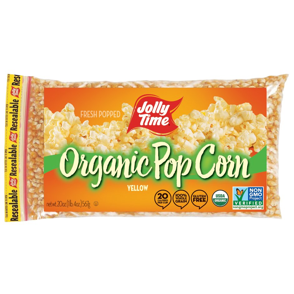 Jolly Time Organic Yellow Popcorn Bag Shop Popcorn at HEB
