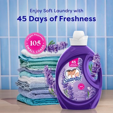 Suavitel HE Liquid Fabric Conditioner, 105 Loads - Lavender, 105 oz