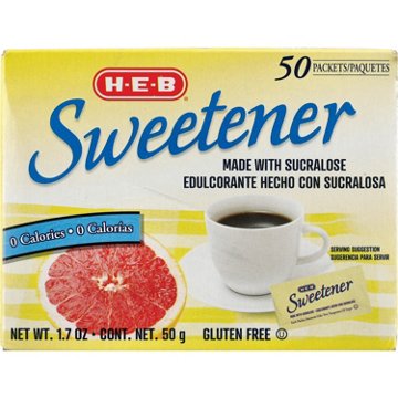 H-E-B Sucralose Sweetener Packets, 50 ct